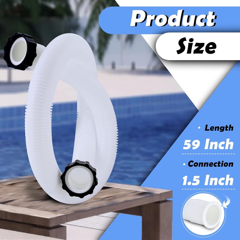 SoCiMa 1.5" Pool Pump Hose Compatible with Intex Pump Sand Filters & Saltwater Systems, 29060E Pool Hoses Fit for Coleman Above Ground Pools Parts 59" Long (1 Pack) - Image 3